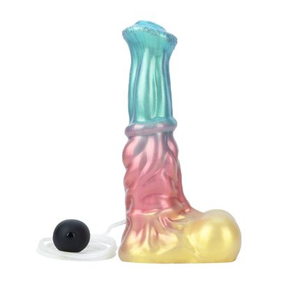 ネプチューン ピンク イエロー グリーン ノット ディルド - 潮吹きディルド