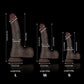 FZ43- Black Realistic Dildos - 3Sizes