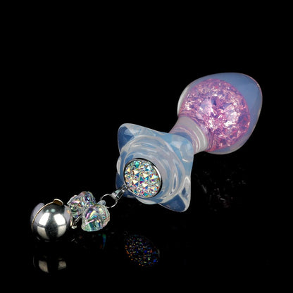 Wry Neck Crystal Butt Plug with Optional Accessories
