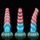 Twisted Red Blue Green Electric Vibrating Dildo