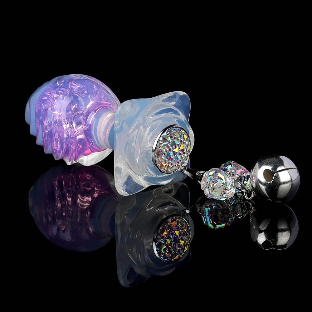 Wave Crystal Butt Plug with Optional Accessories