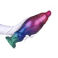 Platinum-grade inflatable silicone dildo, XXXL extra-large size, with a powerful suction cup base