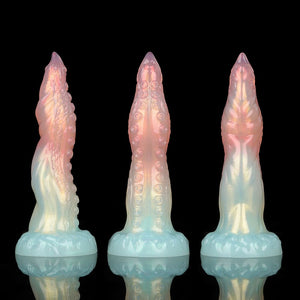 Octopus Tentacle Orange-Pink Transparent Dildo