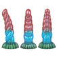 Twisted Red Blue Green Electric Vibrating Dildo