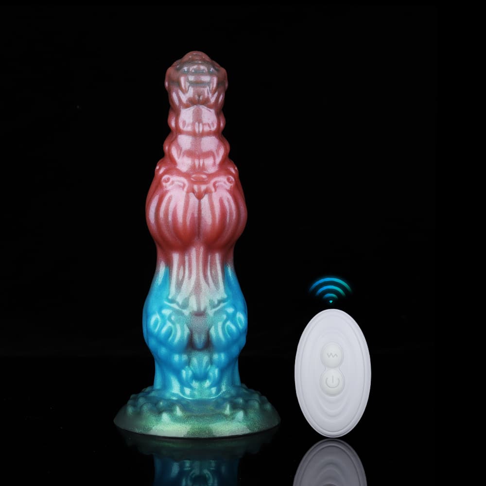 Dog Red Blue Green Electric Vibrating Dildo