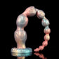 Galaxy Swirl XL Silicone Anal Beads – Red, Blue & Gold with Suction Cup