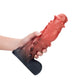 Spiny Orange Black Fantasy Dildo-Knot Dildo