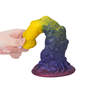 Cancer Gradient Yellow Purple Fantasy Dildo