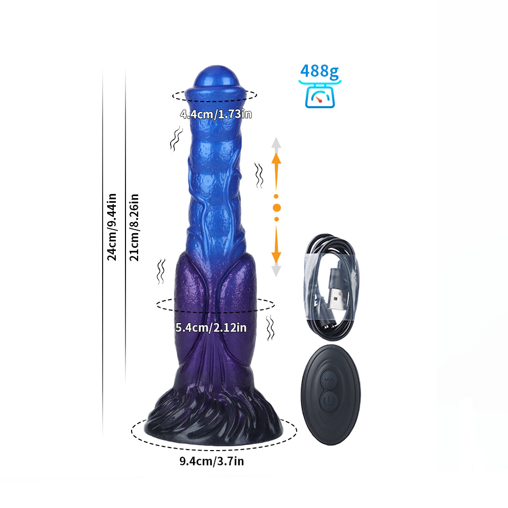 Horse Blue Purple Electric Dildo-Knot Dildo