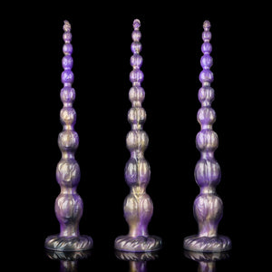 Galaxy Swirl Silicone Anal Beads – Flexible Long Beaded Plug with Suction Cup Base