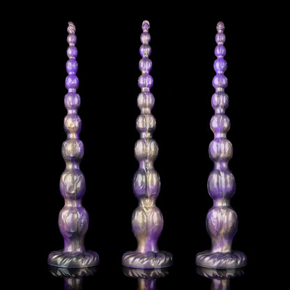 Galaxy Swirl Silicone Anal Beads – Flexible Long Beaded Plug with Suction Cup Base