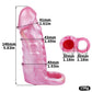 FRRK-314 Silicone Penis Extension Sleeve 148mm – Realistic Male Enhancement with Textured Grip & Dual Ring Fit