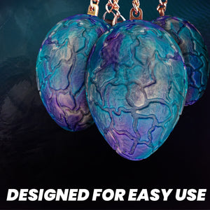 Dragon Egg Anal Plug | Fantasy Iridescent Dragon Scale Butt Plug with Pull Chain