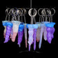 Platinum Silicone Fantasy Keychain – Iridescent Crystal Dildo-Inspired Novelty Pendant