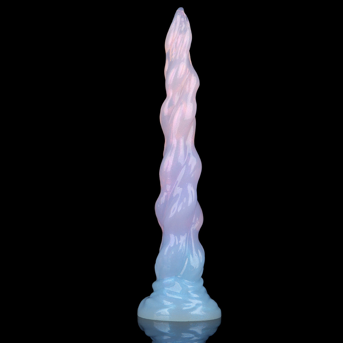 Pastel Swirl Long Tentacle Dildo – 35cm Translucent Design with Spiral Texture