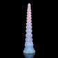 Translucent Gradient Beaded Dildo – 37cm Sculptural Design with Graduated Texture