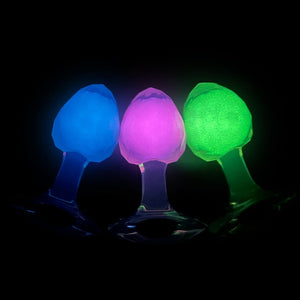 Diamond Luminous Butter Plug With a Steel Ball - 3 Colors