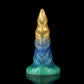 Cowhorn Tip Yellow Blue Green Dildo-Animal Dildo