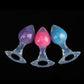 Heart Luminous Butter Plug With a Steel Ball - 3 Colors