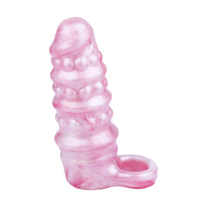 FRRK-313 Silicone Penis Extender Sleeve 151mm – Realistic Male Enhancement Sheath with Textured Grip