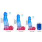 White Colt Blue Red  Fantasy Dildo-Knot Dildo