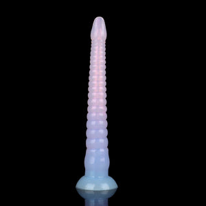 Translucent Blue-Purple Octopus Dildo – 31.5cm Ribbed Design with Rounded Tip