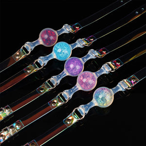 Bunte Ballknebel aus Kristall