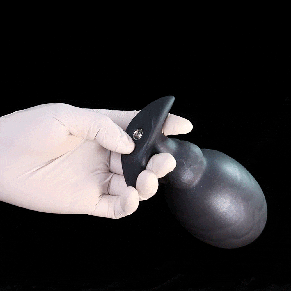 Knotted Inflatable Anal Plug with Hand Pump – Expandable Silicone Butt Plug (4 Colors)