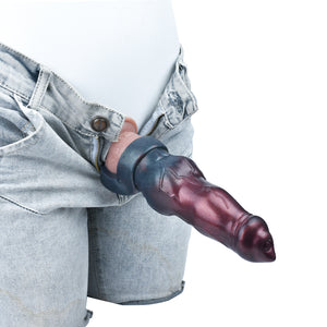 FRRK-303 Knotted Penis Sleeve 187mm – Silicone Male Extension Sheath with Textured Knot Design