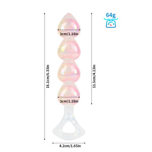 Four Hearts Crystal Butter Plug-3Colors