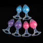 Heart Luminous Butter Plug With a Steel Ball - 3 Colors