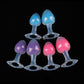 Diamond Luminous Butter Plug With a Steel Ball - 3 Colors