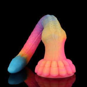 Eel Blue Yellow Purple Luminous Dildo - Tentacle Dildo