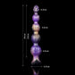 Galaxy Swirl Silicone Anal Beads – Flexible Long Beaded Plug with Suction Cup Base