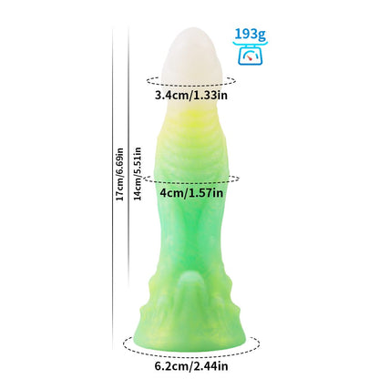 Silkworm Chrysalis Gradient Yellow Green Dildo