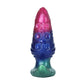 Inflatable Silicone Anal Plug with Hand Pump – Pink Aurora Rainbow Expandable Butt Plug, Adjustable Body-Safe Silicone Anal Training Toy with T-Bar Base