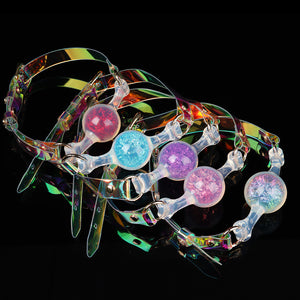 Bunte Ballknebel aus Kristall