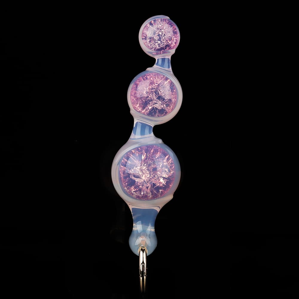 Bean Pods Three Crystal Butt Plug | Pink Blue Purple | Nature-Inspired Jeweled Anal Plug