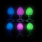 Diamond Luminous Butter Plug With a Steel Ball - 3 Colors