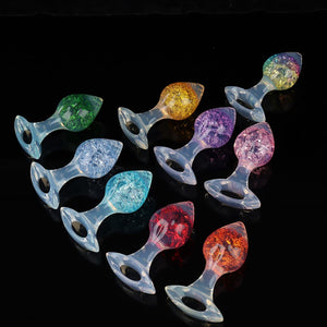 Heart Crystal Butter Plugs - 9Colors