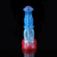 Weißer Colt Blau Roter Fantasy Dildo-Knotendildo