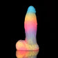 White Zephyr Blue Yellow Purple Dildo - Knot Dildo