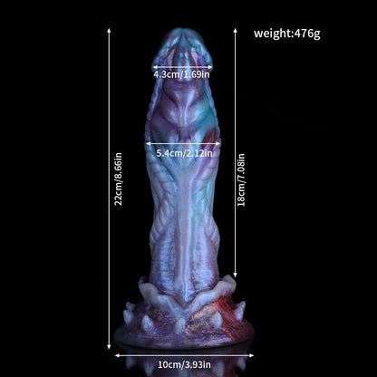 Alien Gradient Blue Purple Fantasy Dildo