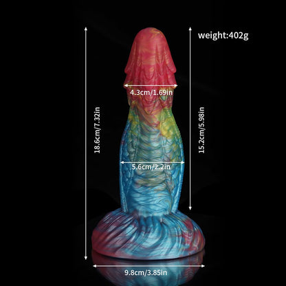 Kirin Rainbow Dildo - Lumpy Dildo - Dragon Dildo