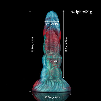 Space Bugs Gradient Blue Green Fantasy Dildo-Knot Dildo