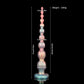 Galaxy Swirl XL Silicone Anal Beads – Red, Blue & Gold with Suction Cup