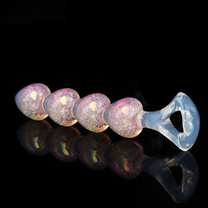 Four Hearts Crystal Butt Plug | Pink Green Purple | Jeweled Anal Plug