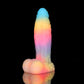 White Zephyr Blue Yellow Purple Dildo - Knot Dildo