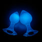 Heart Luminous Butter Plug With a Steel Ball - 3 Colors