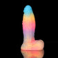 White Zephyr Blue Yellow Purple Dildo - Knot Dildo